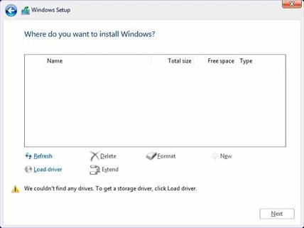 Windows 设置 - 加载驱动程序