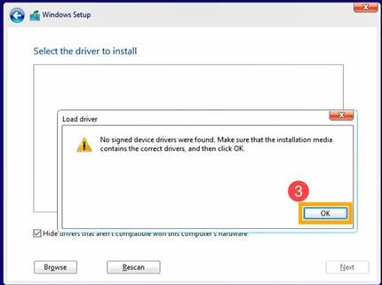 Windows设置 - 未找到驱动程序